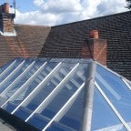 White uPVC lantern rooflight with clear glass