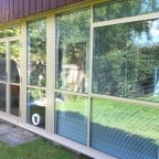 Aluminium windows and doors powder coated to RAL      installed directly into the brickwork