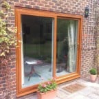 Light Oak uPVC sliding patio door