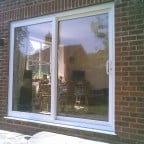 White uPVC sliding patio door