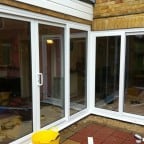 White uPVC sliding patio door