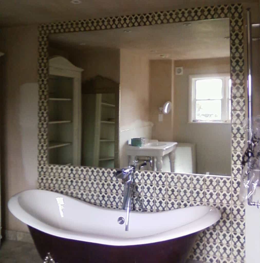 Large bathroom mirror