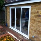 White uPVC sliding patio door