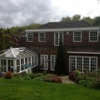 White painted hardwood windows and doors with surface mounted Georgian Bars