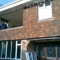 Mid installation of white uPVC windows