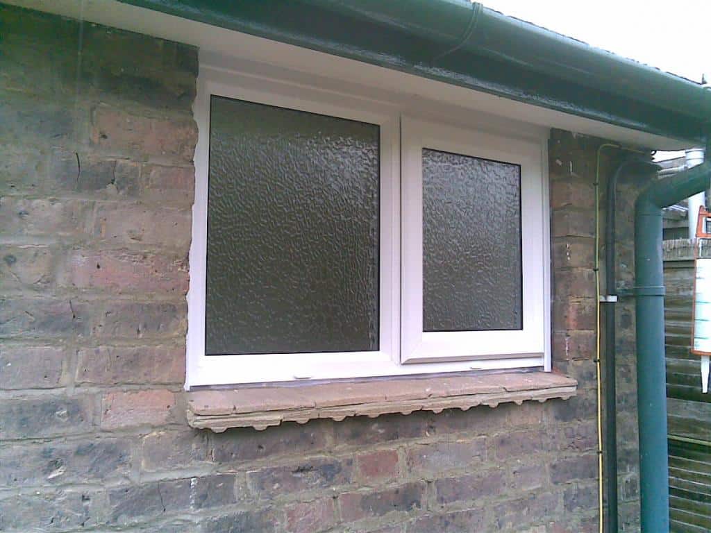 White Upvc Window With Obscure Glass Dorking Glass