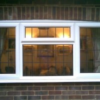 White uPVC window with 9mm rectangular leaded lights
