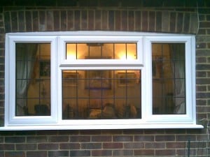 White uPVC window with 9mm rectangular leaded lights