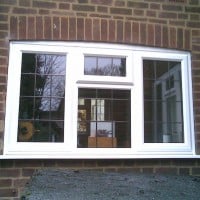 White uPVC window with 9mm rectangular leaded lights