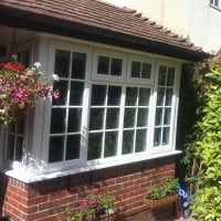 White uPVC Bay Window with surface mounted Georgian Bars