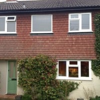 White uPVC windows with fully sculptured framing