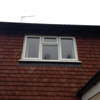 White uPVC window with fully sculptured framing