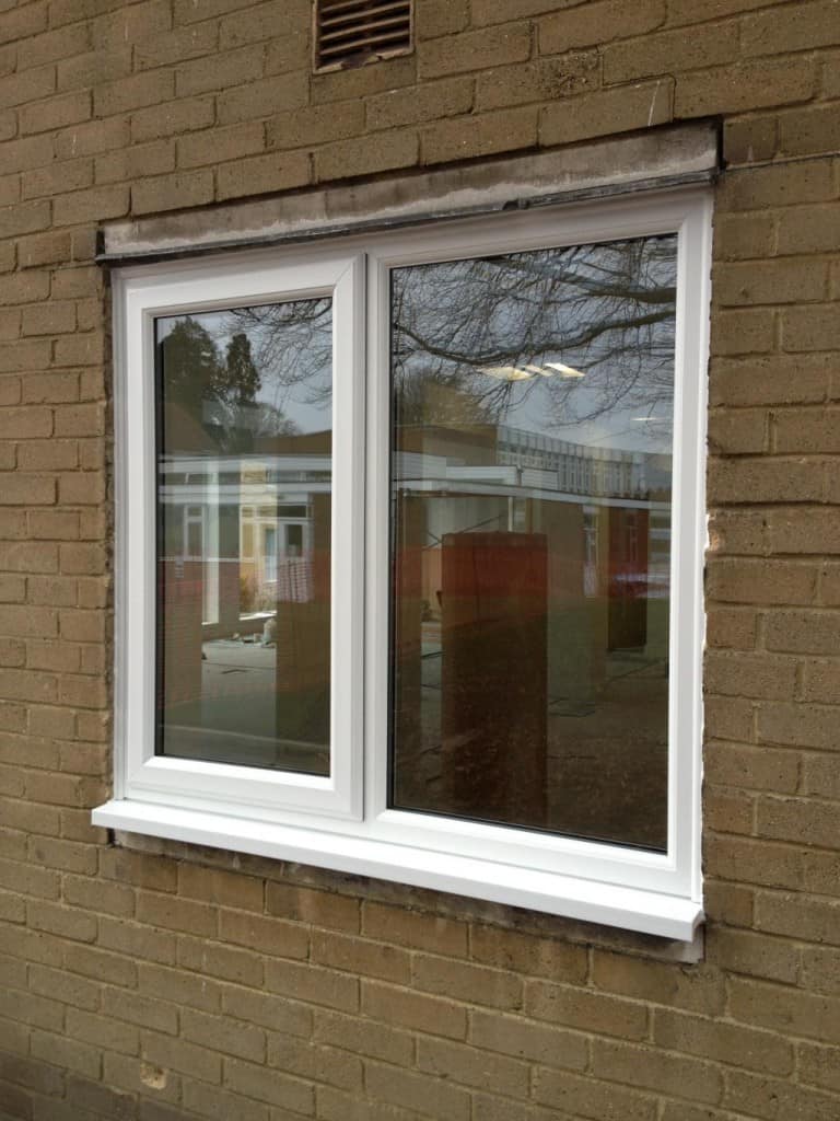 White uPVC Windows With Fully Sculptured Framing For School In Reigate, Surrey.