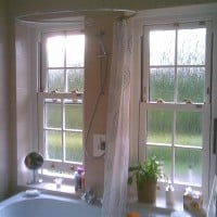 uPVC vertical sliding window with surface mounted Georgian Bars