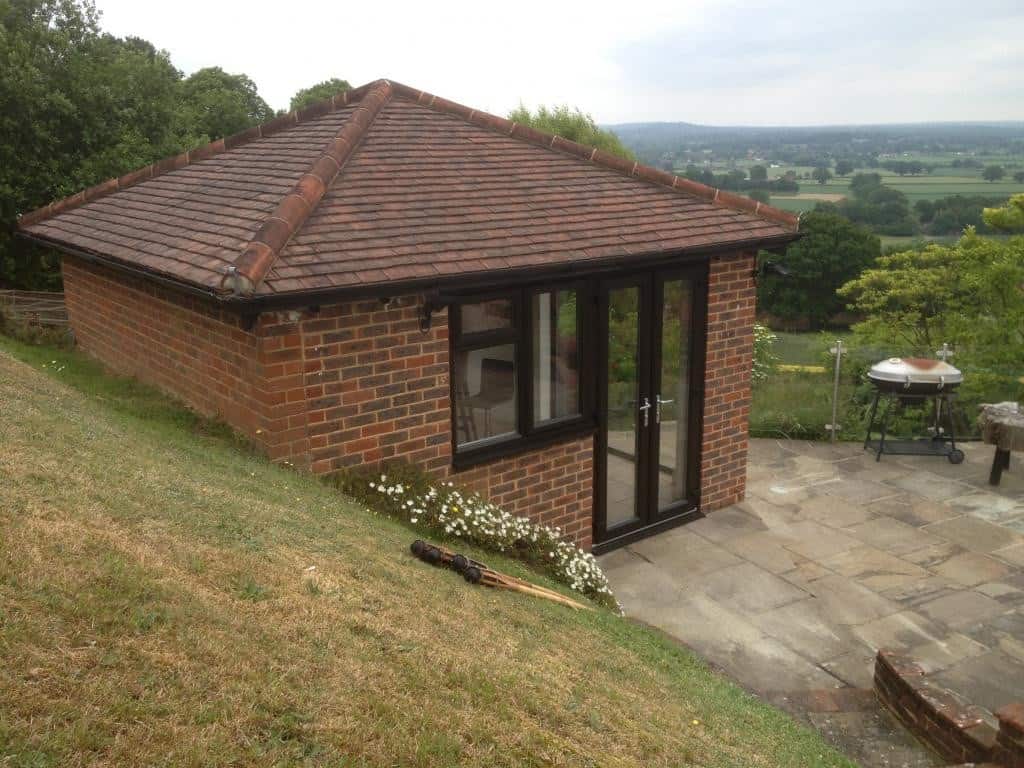 New Black Brown uPVC windows and French Doors Dorking Surrey