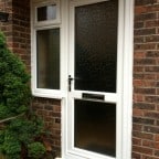 White Liniar uPVC front door