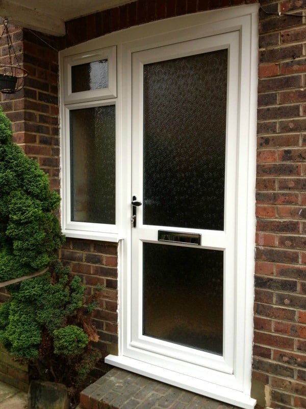 White Liniar uPVC Front Door Upgrade, Surrey