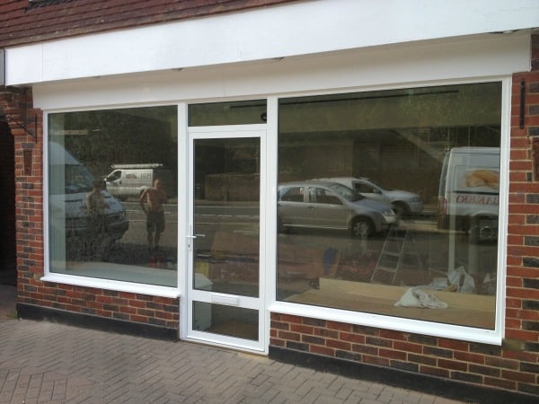 White powder coated aluminium windows and doors