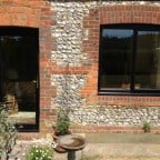 Window and French Doors were black out, white in powder coated aluminium