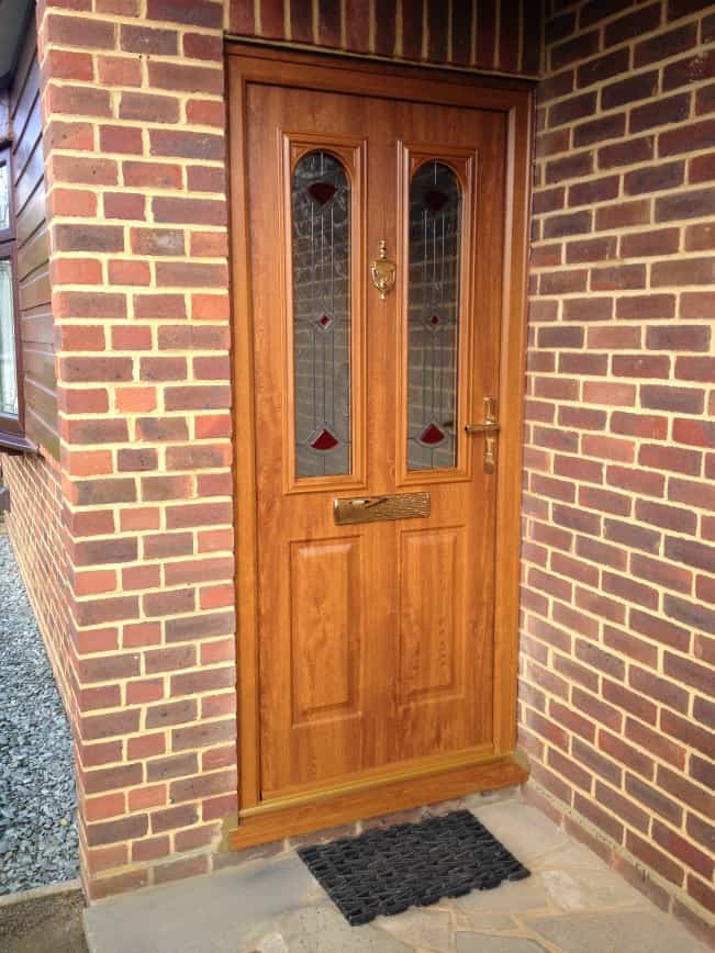 Nottingham style Golden Oak composite door