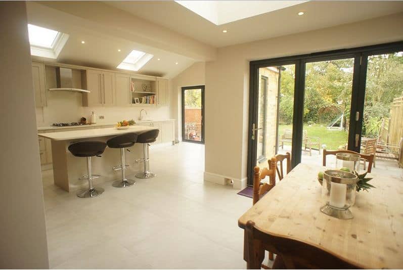 Weybridge Bi-Folding Doors, Flat Roofs & Lantern Roof Lights